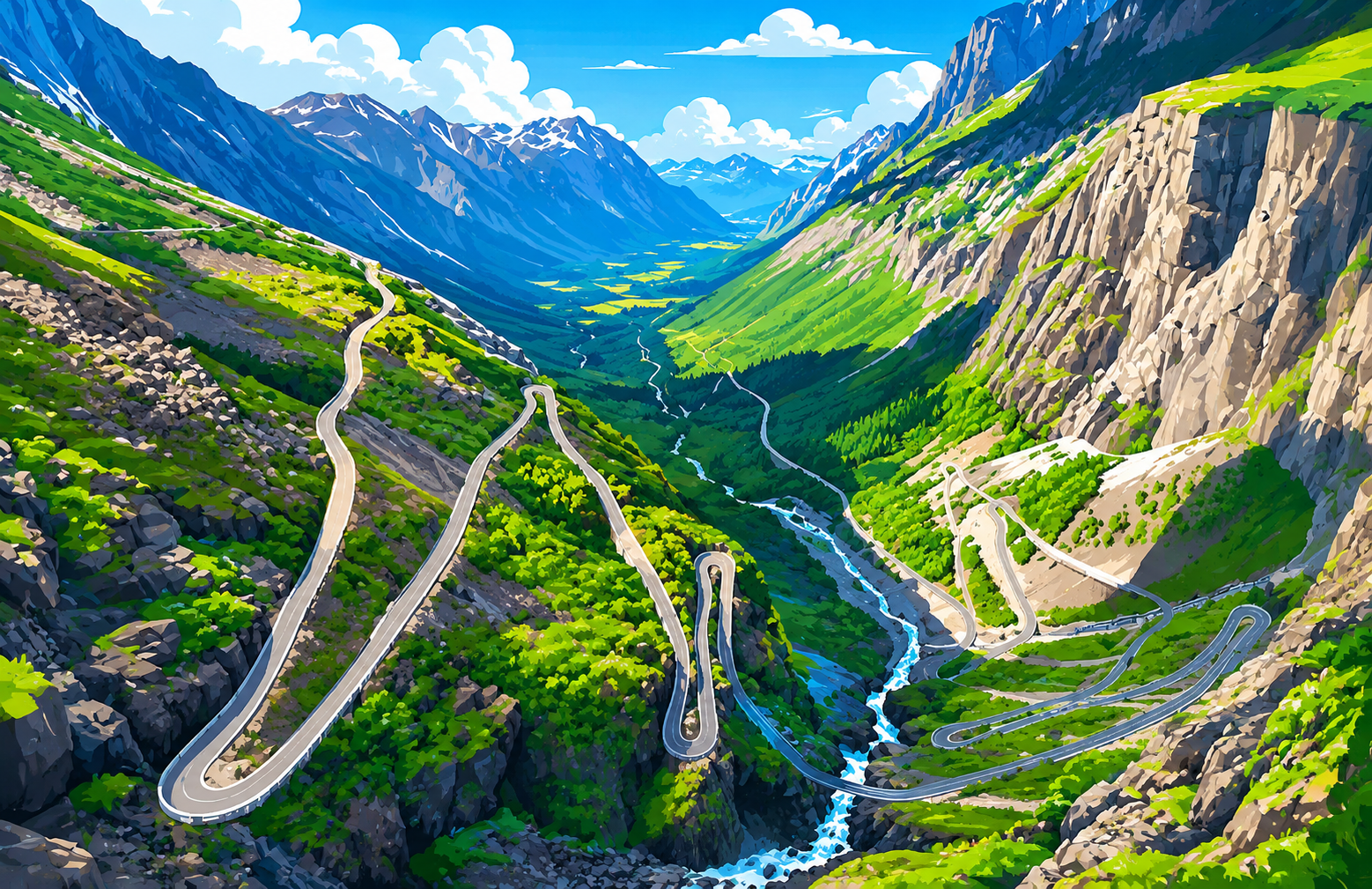 Trollstigen & Fjordland Passes Map